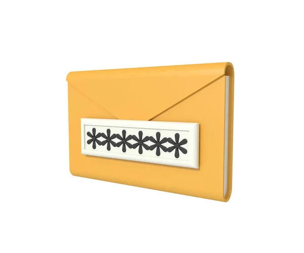Envelop Mail Slot Met Wachtwoord — Stockfoto