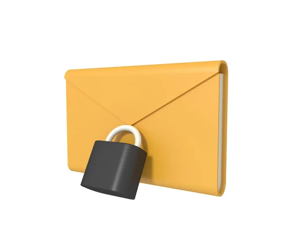 Envelope Mail Lock Padlock — Stock Photo, Image