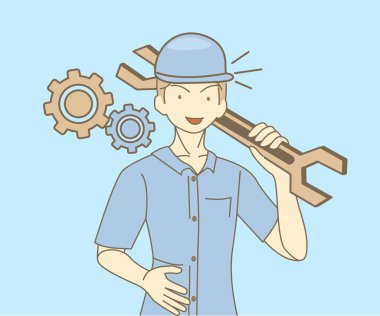 Adam tutma ayarları aracı. El çizimi biçim vektör tasarımı çizimi