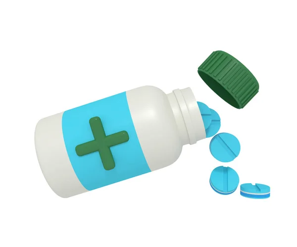 Ilaç Tablet Şişesi Hazırlanıyor — Stok fotoğraf
