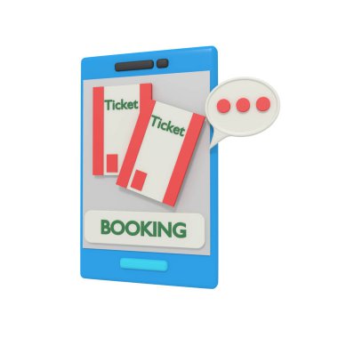 Tatil biletlerinin 3D çizimi