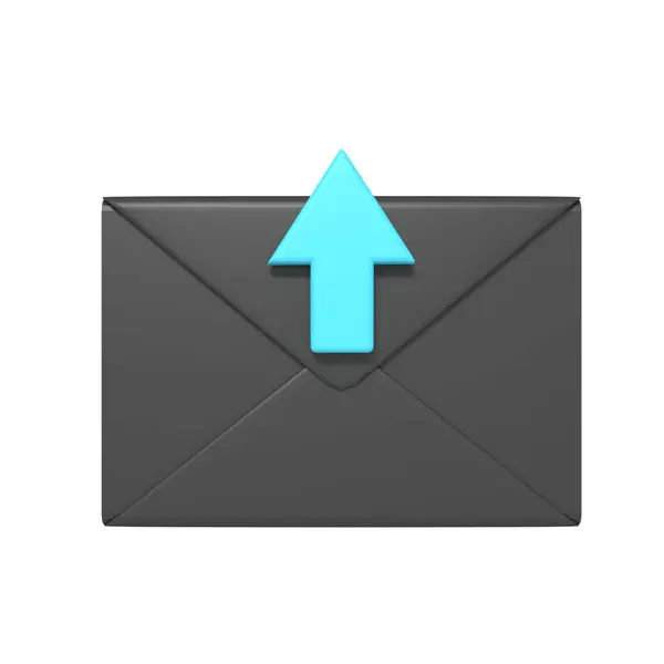 Envelope Ícone Comunicação Com Seta Para Cima — Fotografia de Stock