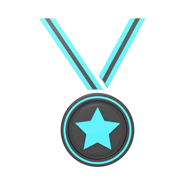 Ícone Negócio Vencedor Medalha Estrelada — Fotografia de Stock