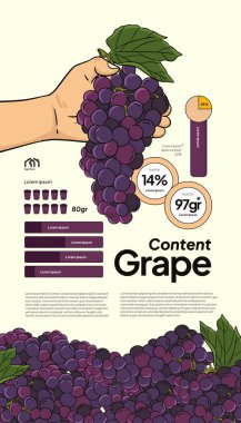 Tropikal meyve illüstrasyonlu sağlık bilgi şablonu