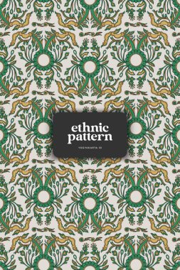 Cava süslemeli Endonezya etnik deseni