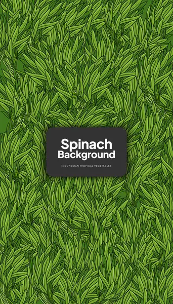 Acqua Spinaci Illustrazione Tropicale Modello Disegno Sfondo Vegetale — Vettoriale Stock