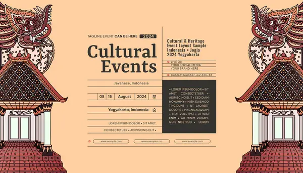 Cava Wayang sosyal medya veya olay arkaplanı tasarım fikri