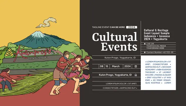 Nglarak Blarak Juego Tradicional Indonesia Cultura Ilustración — Archivo Imágenes Vectoriales