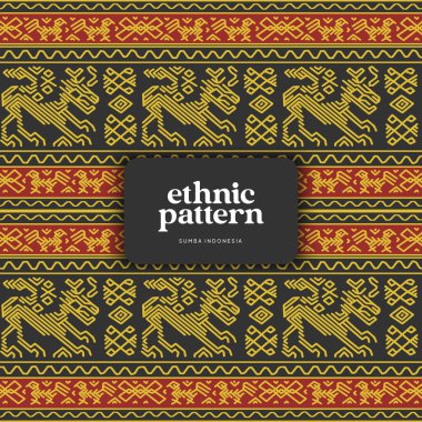 Tenun Endonezya Sumba Desenli örgü arka planı