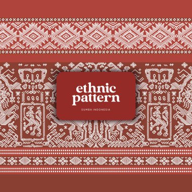 Tenun Endonezya Sumba Desenli örgü arka planı