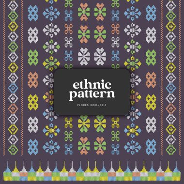 Tenun Endonezya Flores Örgü arka planı