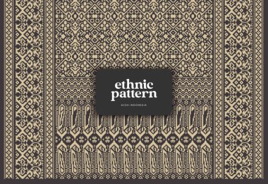 Tenun Endonezya Aceh desenli örgü arka planı