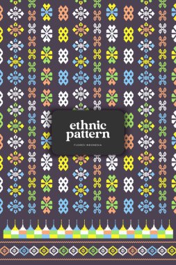 Tenun Endonezya Flores Örgü arka planı