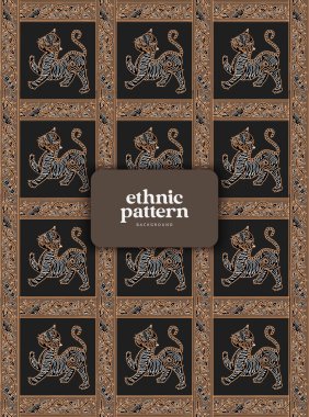 Lüks Endonezya batik desen çizimi