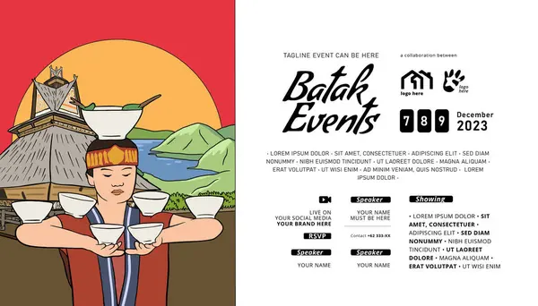 Batak Diseño Ilustración Plantilla Diseño Fondo — Archivo Imágenes Vectoriales