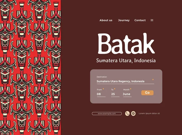 Indonésia Bataknese Ideia Layout Design Para Mídia Social Fundo Evento — Vetor de Stock