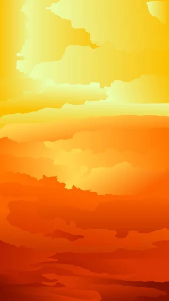 Ljus Solnedgång Himmel Vektor Illustration Sunset Cloudscape Vektor För Grafik — Stock vektor