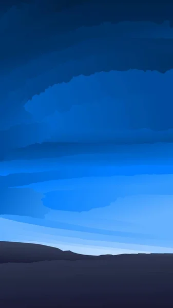 Illustration Vectorielle Ciel Nocturne Bleu Vecteur Paysage Nuageux Nocturne Pour — Image vectorielle