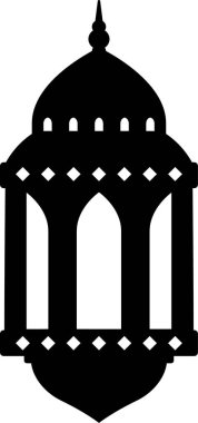 Glyph icon of luxury lantern with monochrome color for ramadan design graphic. Graphic resource for ramadan celebration in muslim culture and islam religion. Lantern for ramadan ornament decoration
