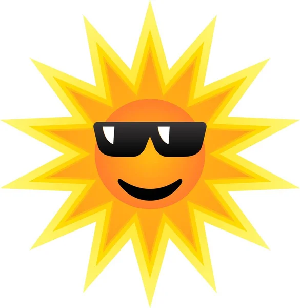 Ήλιος Δροσερή Έκφραση Και Γυαλιά Ηλίου Clip Τέχνη Του Καυτού — Διανυσματικό Αρχείο