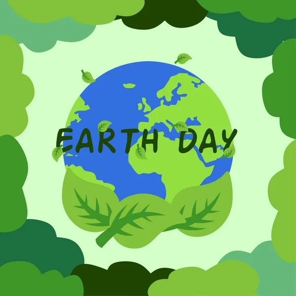 Glücklicher Tag Auf Erden Vektorillustration Des Internationalen Mutter Erde Tages — Stockvektor