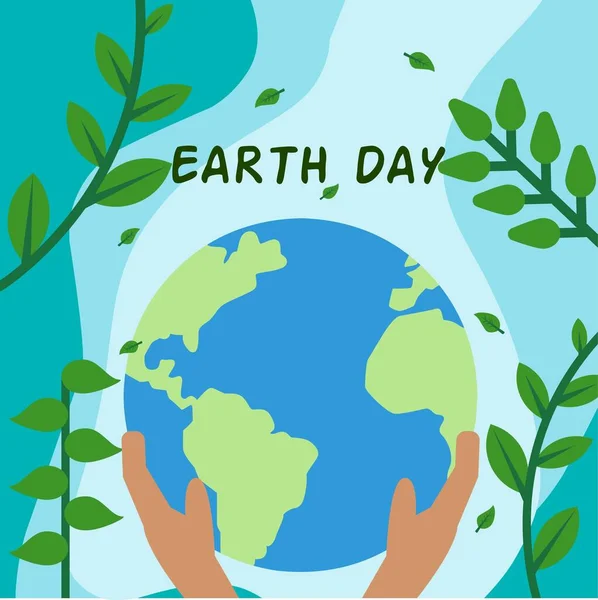 Glücklicher Tag Auf Erden Vektorillustration Des Internationalen Mutter Erde Tages — Stockvektor