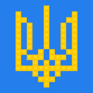 Ukrayna arması, mühür, ulusal amblem, beyaz arka planda izole edilmiş. Ukrayna 'nın Vektör Paltosu. Ukrayna arması. Vektör illüstrasyonu