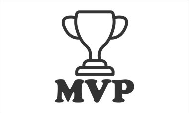 İllüstrasyonda MVP harf logosu tasarımı. Vektör logosu, logo, poster, davetiye vs. için hat tasarımları. Vektör illüstrasyonu