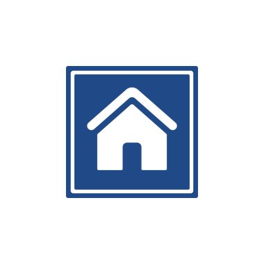 House sign icon, vector illustration. Flat design style. Vector illustration