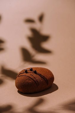 Çağdaş Chocolate Dome Mousse Pastası çikolatalı kadife sprey ve çikolata jöleli.