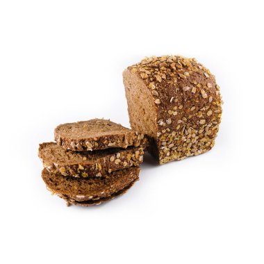 beyaz izole kepekli ekmek somun