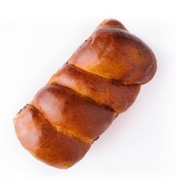 bun top view isolated on white