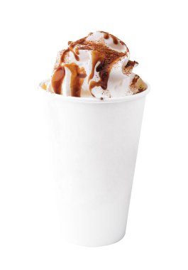 Lezzetli bir fincan kremalı Mocha.