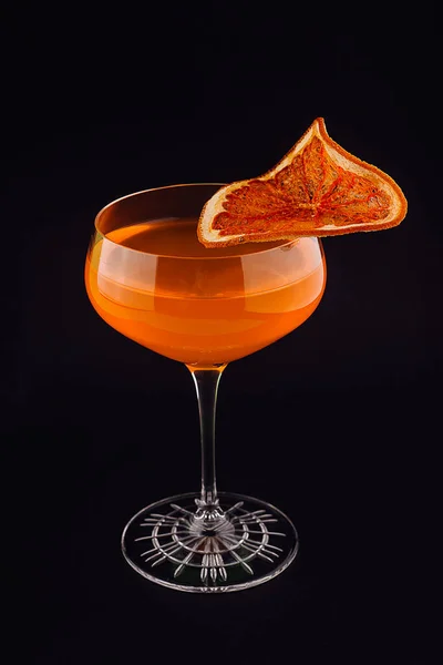 Alcoholic Cocktail Glass Slice Orange — Foto de Stock