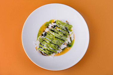 fish with black caviar and sauce