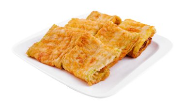 fried zucchini in batter egg on plate