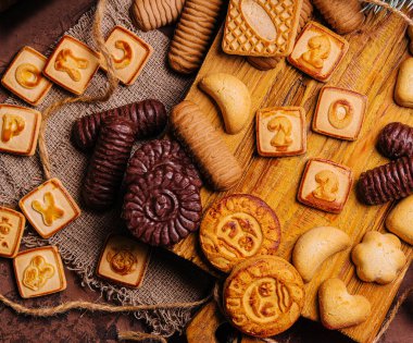 cookies in the form of numbers, gingerbread New Year 2022 festive decor