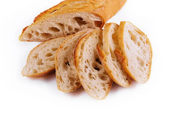 Sliced Traditional French Baguette White — Stock Photo, Image