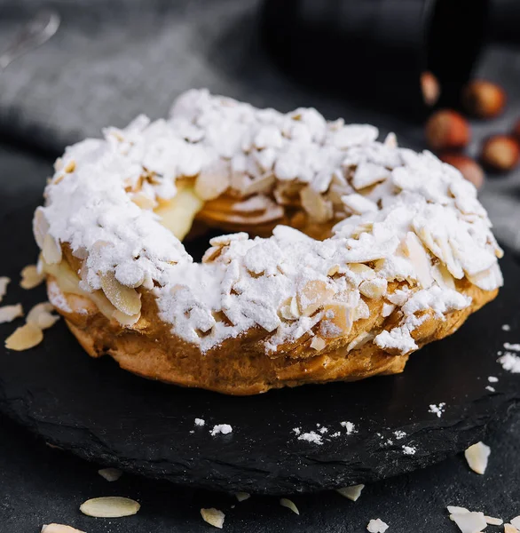 French Traditional Cake Powdered Sugar Almond Petals — Stock Photo, Image