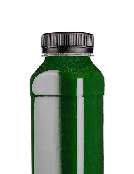 Smoothie Saudável Detox Verde Isolado Branco — Fotografia de Stock