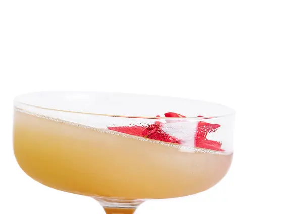 Daiquiri Cocktail Met Aardbei Witte Achtergrond — Stockfoto