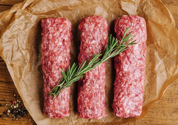 Traditional Romanian Mititei Pork Meat Rolls — Stock Photo, Image