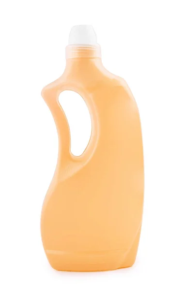 Пластиковая Чистая Бутылка Желтым Моющим Средством — стоковое фото
