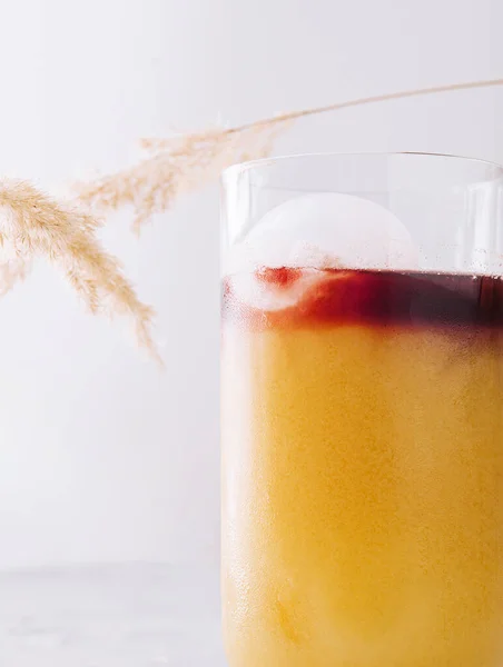 Glass Tasty Coffee Orange Juice — Foto Stock