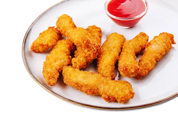 Chicken Nuggets Sauce Plate — Stock Photo, Image