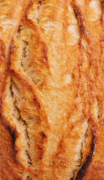 Целый Овальный Буханка Пшеницы Пресный Хлеб Фон — стоковое фото