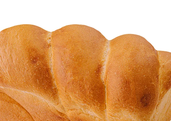Baked Block Bread Isolated White Background — Stock Photo, Image