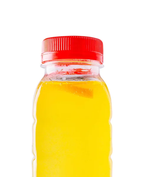 Plastic Bottle Organic Fresh Orange Juice — Stock Photo, Image
