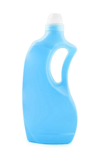 Plastic Schone Fles Met Blauw Wasmiddel — Stockfoto