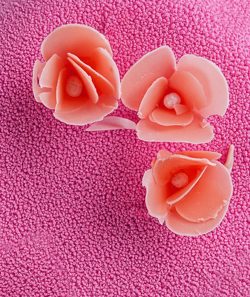Pink Mousse Cake Isolated Background — Stock Photo, Image